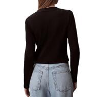 T-Shirt Manches Longues Noir Femme Calvin Klein Jeans Baby vue 2
