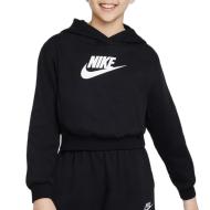 Sweat Capuche Noir Fille Nike Club Fleece pas cher