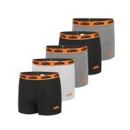 x5 Boxers Noir/Gris Homme KTM BX5 pas cher