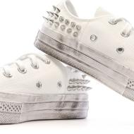 Baskets Blanches Femme Converse Chuck 70 Studded vue 7
