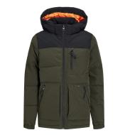 Doudoune Kaki Garçon Jack & Jones Jeotto Puffer vue 3
