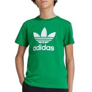 T-Shirt Vert Garçon Adidas Trefoil pas cher