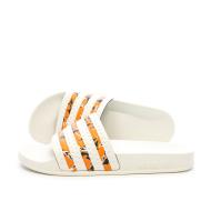 Claquettes Blanche/Orange Homme Adidas IE7744 pas cher