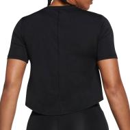 Crop Top Noir Femme Nike One vue 2