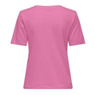 T-Shirt Rose Femme Only Happy vue 2