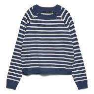 Pull Bleu/Beige Femme Vero Moda Happy