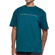 T-shirt Bleu Homme Tommy Jeans Gold Linear