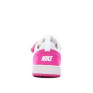 Baskets Rose/Blanc Enfant Nike Court Borough Low Recraf vue 3