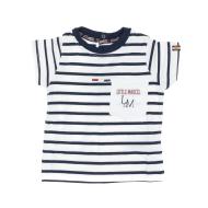 T-shirt Blanc/Marine Garçon Little Marcel LMEV0026 pas cher