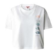 T-Shirt Crop Blanc Femme The North Face Graphic NF0A83FAN3N1 pas cher