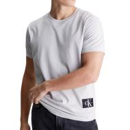T-shirt Gris Homme Calvin Klein Jeans Badge Turn Up