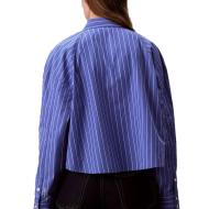 Chemise Rayures Bleu Femme Calvin Klein Jeans Stripe Boxy vue 2
