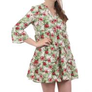 Robe Blanche/Fleurs Femme Vero Moda Easy