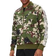 Sweat Zippé Kaki Homme Adidas Camo pas cher