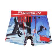 Boxer Rouge/Bleu à Imprimés Homme Freegun NIN pas cher