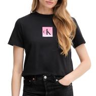 T-Shirt Noir Femme Calvin Klein Jeans Classic LV047C864G pas cher