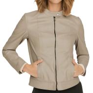 Veste Simili Cuir Beige Femme JDY Emily