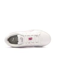 Baskets Blanc/Rose irisé Fille Puma Jada Holo vue 4