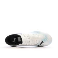 Chaussures de football Blanche/Bleu Garçon Puma Future 7 vue 4