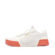 Baskets Blanc/Orange Femme Carina 2.0 pas cher