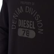 Sweat Noir Homme Diesel Felpa9XX vue 2