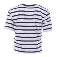 T-Shirt Blanc et marine Rayures Femme Teddy Smith SUPERA vue 2