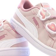 Baskets Rose Fille Puma Smash 3.0 Badges vue 7