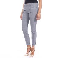 Pantalon gris à carreaux femme Teddy Smith city pant pas cher