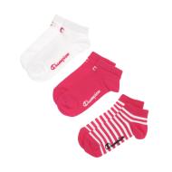 X3 Paires de Chaussettes Rose/Blanche Femme Champion pas cher