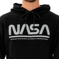 Sweat Capuche Noir Homme Nasa 23H vue 3