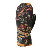 Moufles ski Noire à Fleurs Femme Dc shoes Franchise