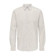 Chemise Grise Homme Only & Sons Solid Linen pas cher