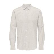 Chemise Grise Homme Only & Sons  Solid Linen pas cher