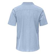 Chemise Manches Courtes Bleu Homme Only & Sons Cantley vue 2