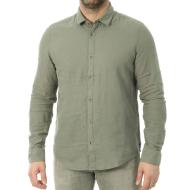 Chemise Manches Longues Kaki Homme Teddy Smith Halim pas cher
