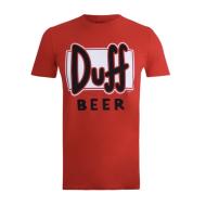 T-Shirt Rouge Homme The Simpsons Duff Beer vue 2