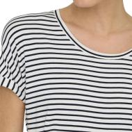 T-Shirt Blanc/Noir Femme JDY Sissy vue 3