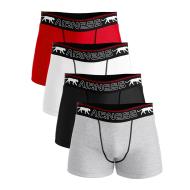 X4 Boxers Gris/Noir/Blanc/Rouge Homme Airness Casual pas cher
