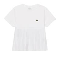 T-Shirt Blanc Fille Lacoste TJ8445 pas cher