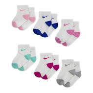 6x Paires de Chaussettes Blanche/Multicolore Fille Nike Anklee pas cher