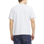 T-shirt Blanc/Bleu Homme Jack & Jones Tex vue 2
