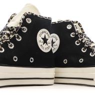 Baskets Noires Léopard Femme Converse Chuck 70 vue 7