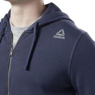 Sweat zippé bleu marine homme Reebok TE Fleece vue 3