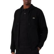 Sweat Zippé Noir Homme Lacoste Zipped