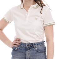 Polo blanc/Doré femme Teddy Smith Picolo 2 pas cher