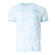 T-shirt Bleu Homme Maison Blaggio Fleur Tropical