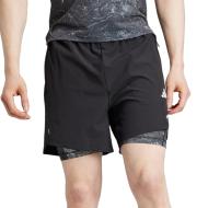 Short de Running Noir Homme Adidas Wo Pow 2in1 pas cher