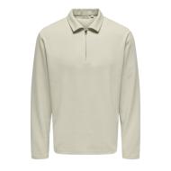 Polo Beige Homme Only & Sons Newkodyl pas cher