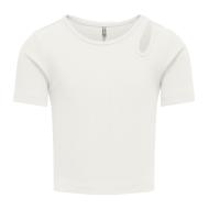 T-Shirt Blanc Fille Kids ONLY Cutout Top