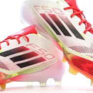 Chaussures de Foot Blanc/Rouge Adidas F50 Elite AG vue 7